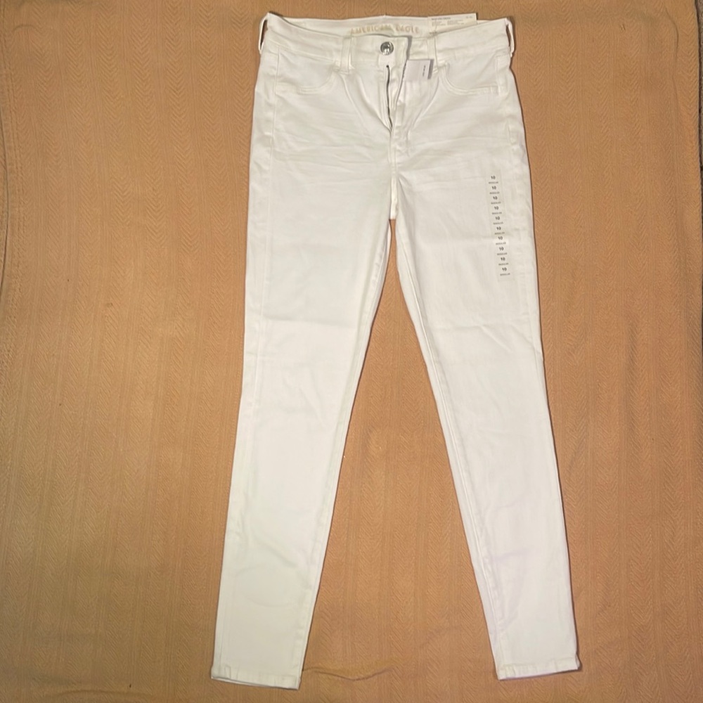 American Eagle White High Rise Jeggings